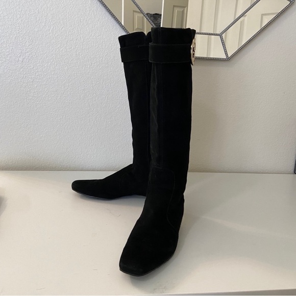 Tory Burch Black Suede Knee-High Boots - Picture 8 of 8